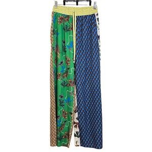 Women’s Floral Multicolor Wide Leg Palazzo Pants Spring *see measurements*.